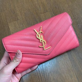 Saint Laurent - YSL/イブサンローラン♡美品！ピンク長財布の通販 by