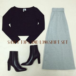 エイチアンドエム(H&M)のH&M:ショート丈TP♡(カットソー(長袖/七分))