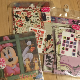 ディズニー(Disney)の【3ｾｯﾄ】ディズニー レターセット(カード/レター/ラッピング)