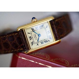 カルティエ(Cartier)の美品 カルティエ マスト タンク アイボリー SM Cartier (腕時計)