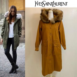 YVES SAINT LAURENT Fourrures フランス製 ポリコート