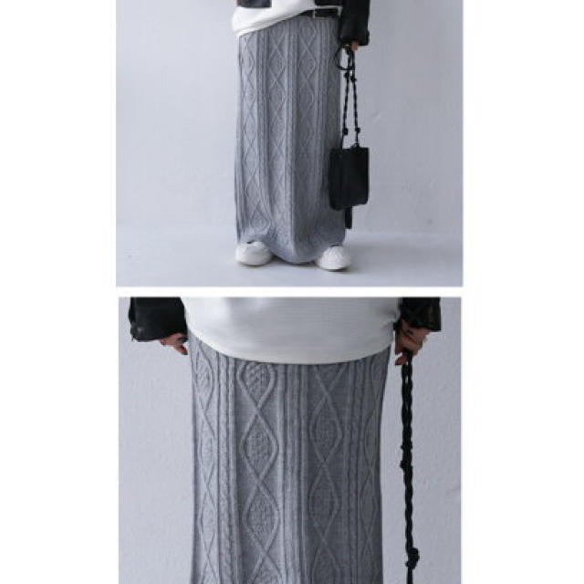 antiqua(アンティカ)のアンティカ・ニットスカート レディースのスカート(ロングスカート)の商品写真