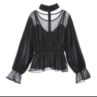 アメリヴィンテージ(Ameri VINTAGE)のCHOKER SHEER TOP / AMERI(シャツ/ブラウス(長袖/七分))