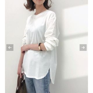 イエナ(IENA)の【タグ付き 未使用】ラウンドテールロングTシャツ(Tシャツ/カットソー(七分/長袖))