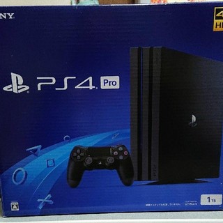 プレイステーション4(PlayStation4)の送料込 ps4 pro　1TB　新品　ソフト付 cuh-7200 ブラック(家庭用ゲーム機本体)