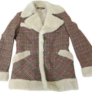 超希少【美品】格子柄ムートンコート(VIKTOR&ROLF) 定価50万 超希少【美品】格子柄ムートンコート(VIKTOR&ROLF) 定価50万