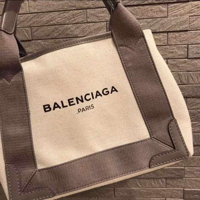 BALENCIAGA BAG - バレンシアガ  ネイビーカバ　グレー　xs