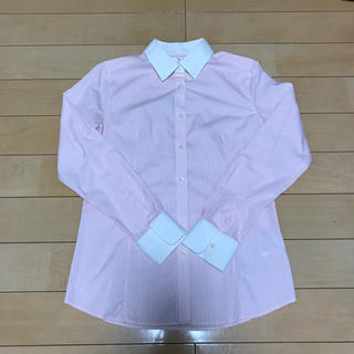 ユニクロ(UNIQLO)のユニクロ　レディースピンクシャツ　Lサイズ(シャツ/ブラウス(長袖/七分))