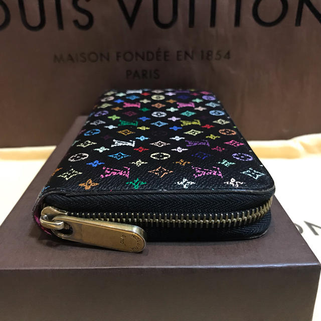 LOUIS VUITTON(ルイヴィトン)の極美品 ルイヴィトン マルチカラー黒 ジッピーウォレット 長財布 レディースのファッション小物(財布)の商品写真