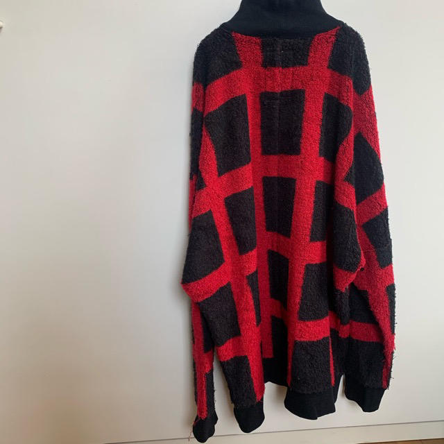 SHAREEF(シャリーフ)のSHAREEF FRAME CHECK HIGH NECK DOLMAN L/S メンズのトップス(ニット/セーター)の商品写真