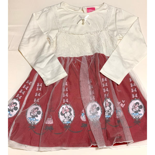 Disney(ディズニー)の【美品✨】ミニーワンピース120cm キッズ/ベビー/マタニティのキッズ服女の子用(90cm~)(ワンピース)の商品写真