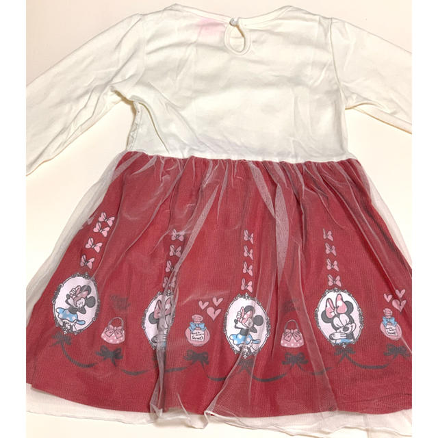 Disney(ディズニー)の【美品✨】ミニーワンピース120cm キッズ/ベビー/マタニティのキッズ服女の子用(90cm~)(ワンピース)の商品写真