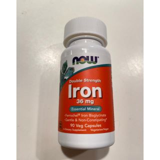 NOW 鉄 Iron 36mg 90錠(ビタミン)