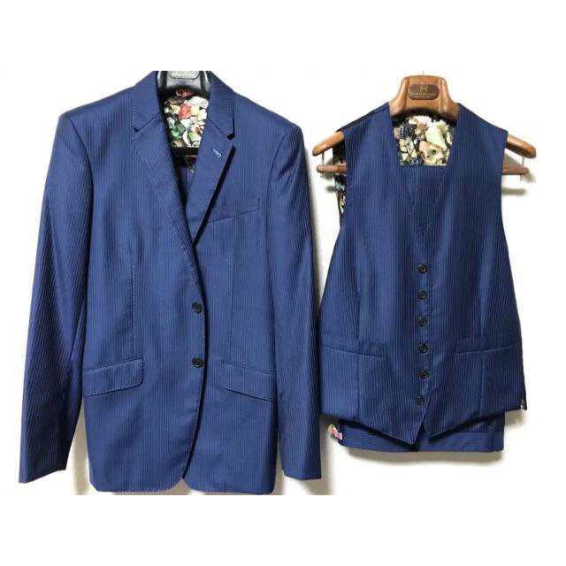 【着用数回美品/シルク混】Paul Smith 3ピース スーツ M