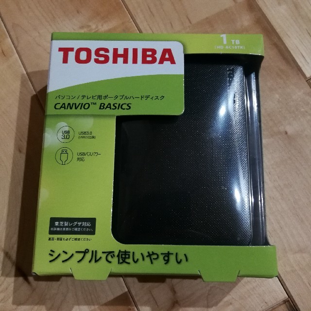 新品 TOSHIBA 外付けHDD HD-AC10TK 1TB