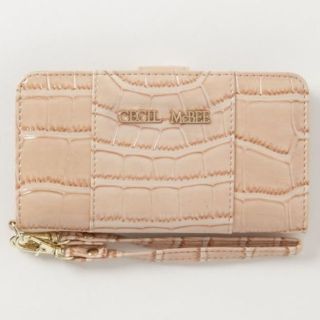 セシルマクビー(CECIL McBEE)のCECIL McBEE★新品★クロコ型押コーティングiPhoneケース ベージュ(iPhoneケース)