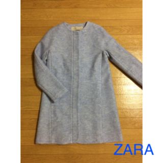 ザラ(ZARA)の＊ウール混ノーカラーコート＊(チェスターコート)