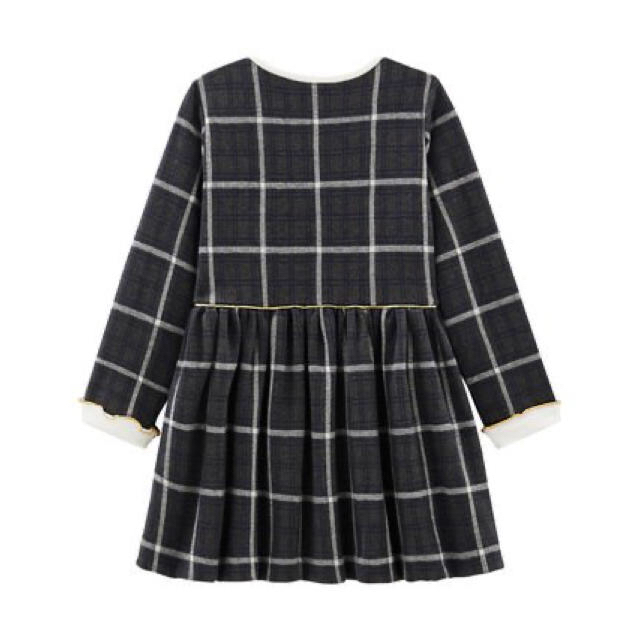 PETIT BATEAU(プチバトー)のルイ様専用♡8ans プチバトー グレーチェックワンピース キッズ/ベビー/マタニティのキッズ服女の子用(90cm~)(ワンピース)の商品写真