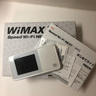エーユー(au)のSpeed Wi-Fi NEXT W03 SIMフリー モバイルルーター(PC周辺機器)