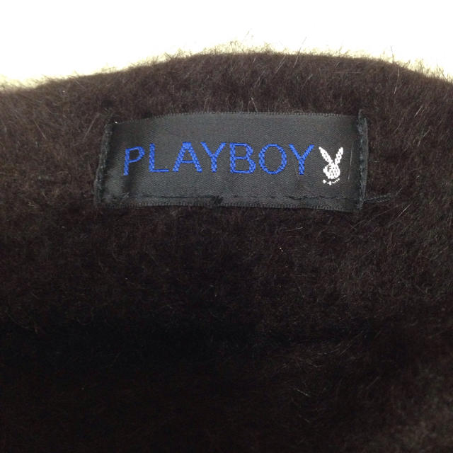 PLAYBOY(プレイボーイ)のプレイボーイ アンゴラ  ファー 美品 レディースの帽子(ニット帽/ビーニー)の商品写真