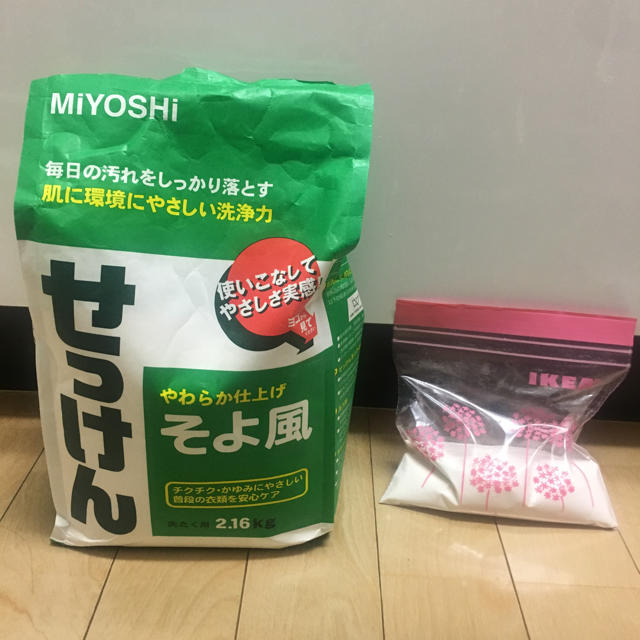 シャボン玉石けん(シャボンダマセッケン)のミヨシ そよ風 粉石鹸 100g インテリア/住まい/日用品の日用品/生活雑貨/旅行(洗剤/柔軟剤)の商品写真