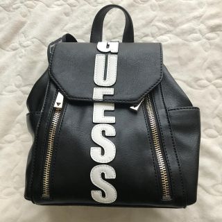 ゲス(GUESS)のGUESS ミニリュック 黒(リュック/バックパック)