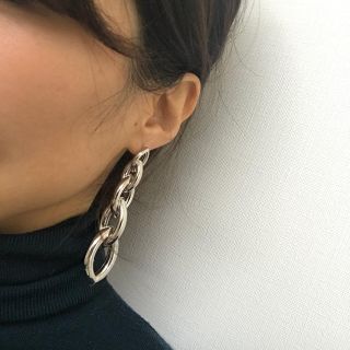 ビューティアンドユースユナイテッドアローズ(BEAUTY&YOUTH UNITED ARROWS)のNO.61 インポート ピアス  シルバーチェーンピアス 大ぶり(ピアス)