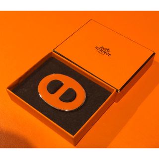 エルメス(Hermes)の美品 エルメス スカーフ リング シェーヌダンクル オレンジ ネックレス(バンダナ/スカーフ)