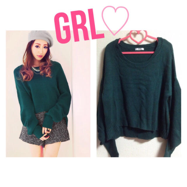 GRL(グレイル)のGRL♡変形スリーブニット レディースのトップス(ニット/セーター)の商品写真