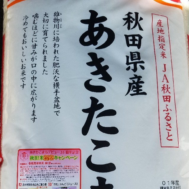 秋田県産あきたこまち10kg　米/穀物