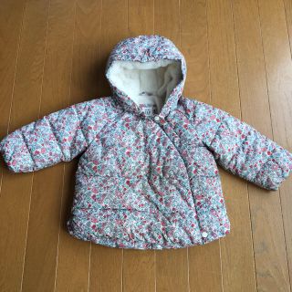 ベビーギャップ(babyGAP)のbaby GAP 中綿ジャケット　コート　ピンク小花柄　90cm(コート)