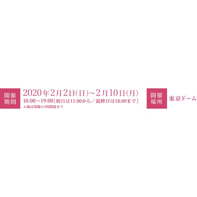 2/2~10 「テーブルウェア・フェスティバル2020」招待券 2枚★東京ドーム チケットのイベント(キッズ/ファミリー)の商品写真