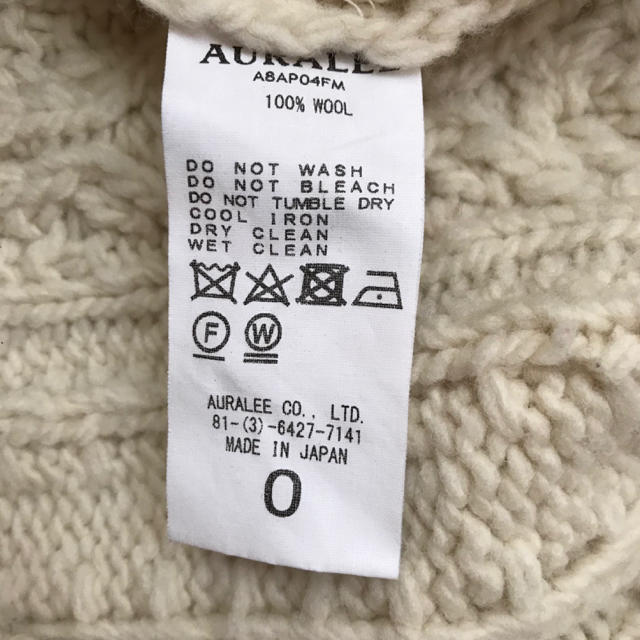 オーラリー auralee アランニット フィッシャーマン アランタートル