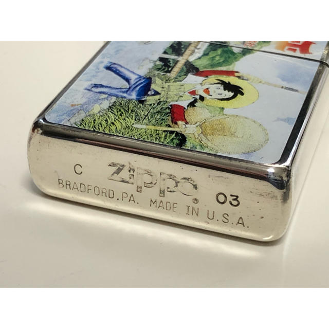 ZIPPO(ジッポー)のコラボ/Zippo/ライター/釣りキチ三平/限定/2003年/シリアルNo/中古 メンズのファッション小物(タバコグッズ)の商品写真