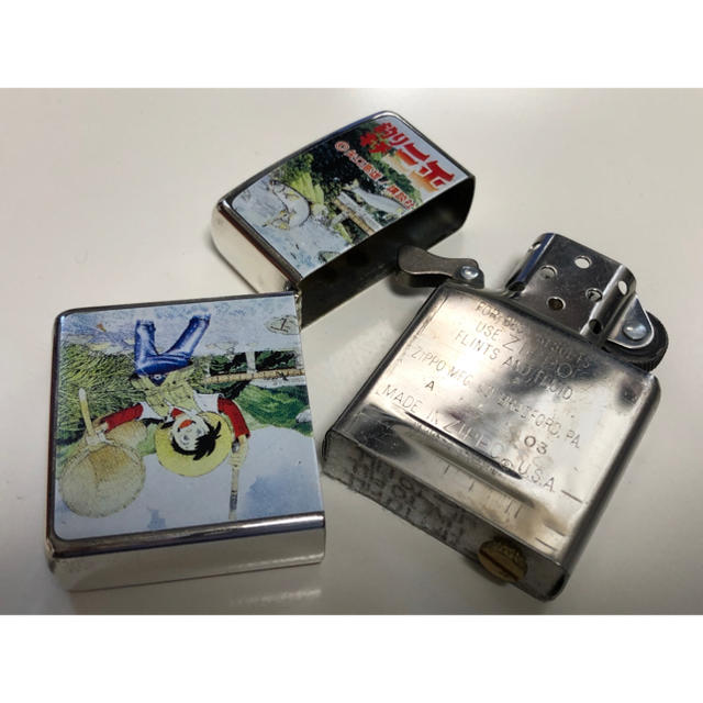 ZIPPO(ジッポー)のコラボ/Zippo/ライター/釣りキチ三平/限定/2003年/シリアルNo/中古 メンズのファッション小物(タバコグッズ)の商品写真