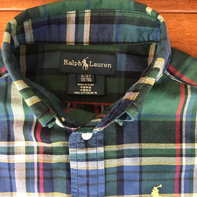 Ralph Lauren(ラルフローレン)のラルフローレン　半袖シャツ4/4T キッズ/ベビー/マタニティのキッズ服男の子用(90cm~)(ブラウス)の商品写真