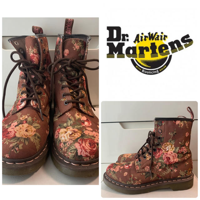 Dr.Martens(ドクターマーチン)のドクターマーチン  フラワーキャンバス  8ホールブーツ レディースの靴/シューズ(ブーツ)の商品写真