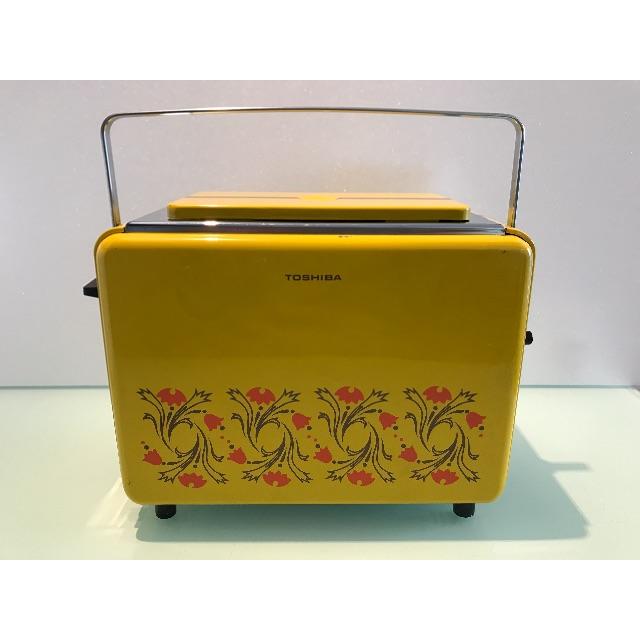 東芝 - □【昭和レトロ】東芝トースター自動型/HTT-608SR/花柄 東芝 - □【昭和レトロ】東芝トースター自動型/HTT-608SR/花柄