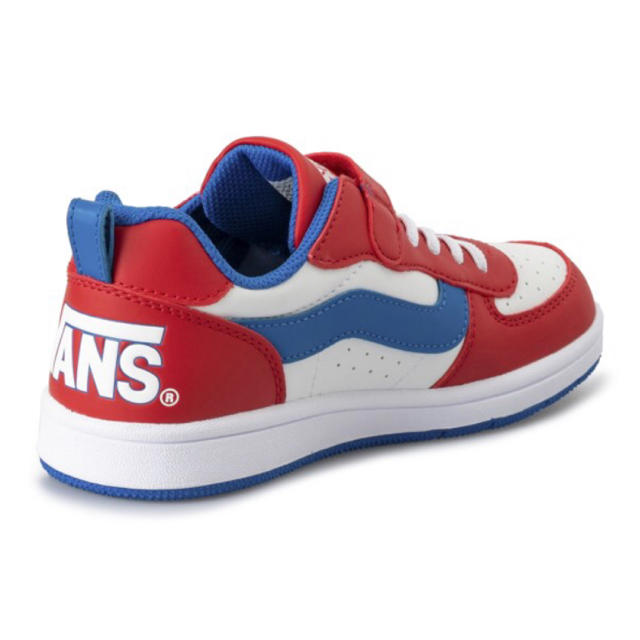 VANS(ヴァンズ)の新品 ヴァンズ キッズ スニーカー 20センチ 白色 赤色 青色 バンズ キッズ/ベビー/マタニティのキッズ靴/シューズ(15cm~)(スニーカー)の商品写真