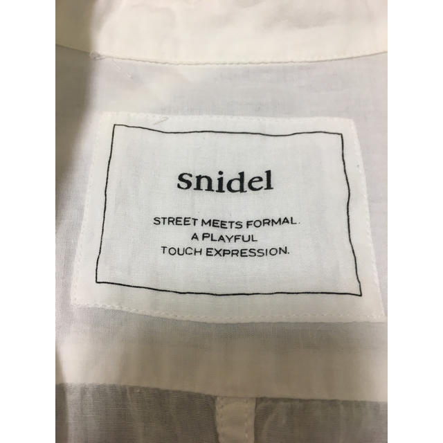 SNIDEL(スナイデル)のsnidelスナイデル 白シャツシアーシャツリネンシャツ長袖シャツ レディースのトップス(シャツ/ブラウス(長袖/七分))の商品写真