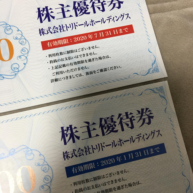 トリドール 株主優待券 4,000円分 丸亀製麺の通販 by ラブリ's shop｜ラクマ