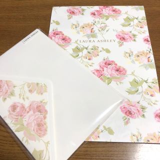 ローラアシュレイ(LAURA ASHLEY)のローラアシュレイ〈クチュールローズ〉便箋&封筒(未使用品)(カード/レター/ラッピング)