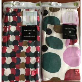 マリメッコ(marimekko)の【新品・未開封】ユニクロ×marimekko●レギンス2点●サイズ80(パンツ)