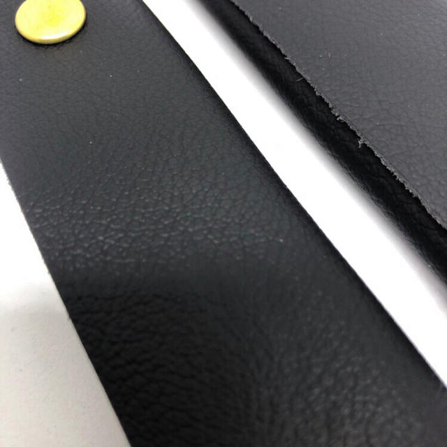 L.L.Bean(エルエルビーン)の本革 レザー 持ち手 ハンドル カバー ブラック 黒2個セット 送料込 ゴールド レディースのバッグ(トートバッグ)の商品写真
