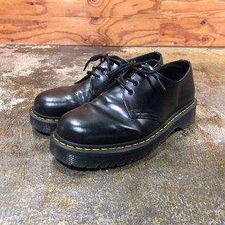 ドクターマーチン(Dr.Martens)のDR. MARTENS 3ホール 厚底 ソール レザーシューズ 28 ブラック(ブーツ)