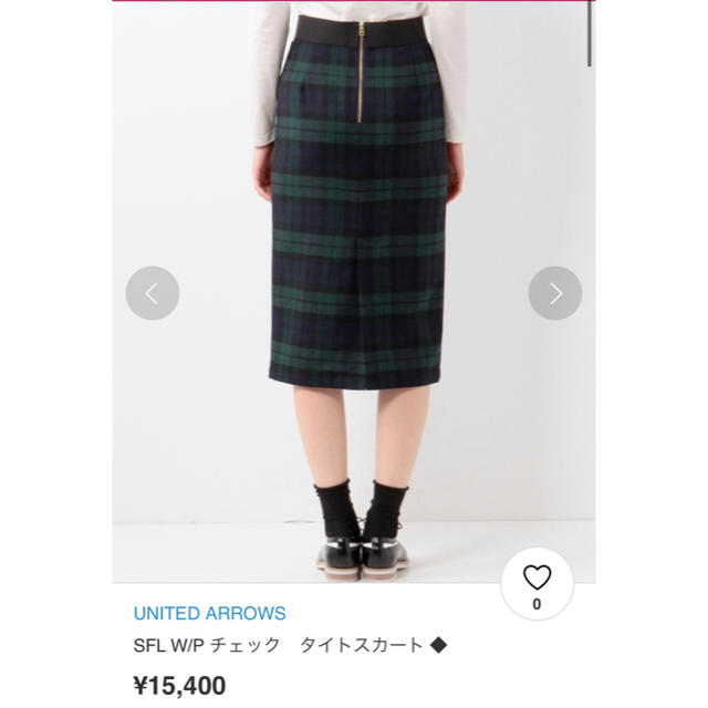 UNITED ARROWS(ユナイテッドアローズ)のSFL W/P チェック　タイトスカート　38 レディースのスカート(ひざ丈スカート)の商品写真