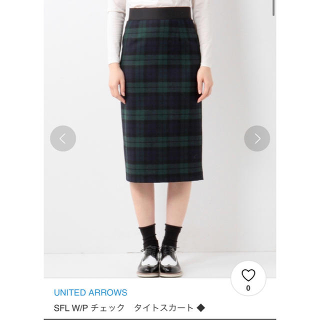 UNITED ARROWS(ユナイテッドアローズ)のSFL W/P チェック　タイトスカート　38 レディースのスカート(ひざ丈スカート)の商品写真