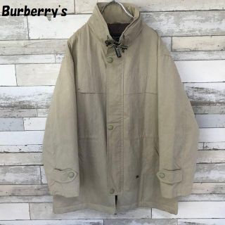 バーバリー(BURBERRY)のバーバリー 中綿コートジャケット アイボリー サイズMA ロゴ 正規品 三陽商会(モッズコート)