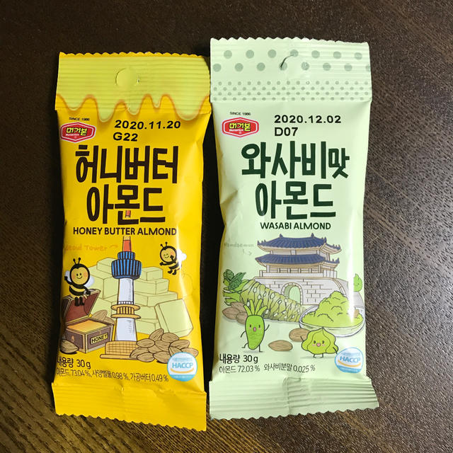 ハニーバターアーモンド　韓国 お菓子 食品/飲料/酒の食品(菓子/デザート)の商品写真