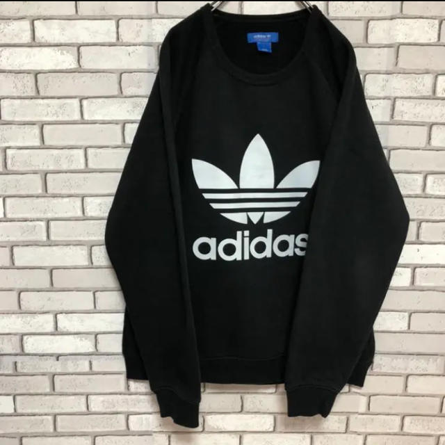 adidas(アディダス)の【激レア】アディダスオリジナルス☆ トレフォイル ビッグロゴ入りスエット90s メンズのトップス(スウェット)の商品写真